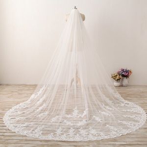 137 inches Cathedral Length Lace Wedding Veil